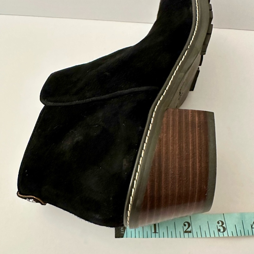 Sam Edelman Black Suede Ankle Boots with Zipper - Picture 8 of 8